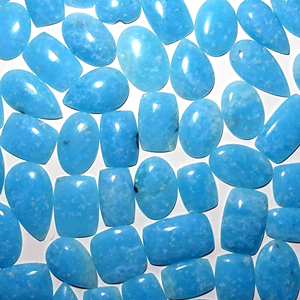 Cabochons de quartz héminorphite bleu naturel 100 % naturels, couleurs personnalisables, tailles variées, non traités, vente en gros de pierres précieuses en vrac pour pendentifs - Product Image 5