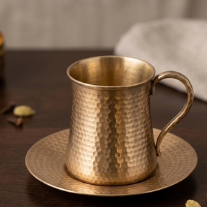 Brass <b>Cup</b> and <b>Saucer</b> with Sheer Elegance and Classic Design for Tea Time in Style - Product Image 5