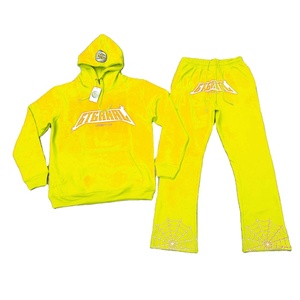 Survêtement à capuche lourd pour hommes de haute qualité respirant imprimé coton bouffée conception vente chaude lettre impression graphique maternité - Product Image 3