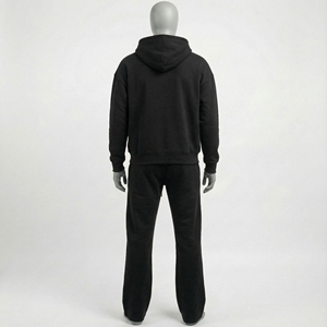 Conjunto Deportivo Unisex de Talla Grande para Invierno, Sudadera con Capucha y Pantalones Jogger con Estampado de Grafiti, 100% Algodón, Estilo Hip Hop Urbano Informal de Dos Piezas - Product Image 4