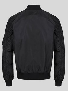 Blouson aviateur coupe-vent chaud sur mesure avec fermeture éclair et col montant, poches sur les manches – Vente en gros - Product Image 2