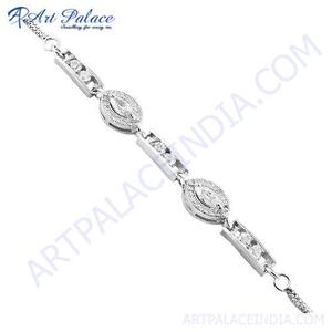 Bracelet à breloques artisanal en argent 925 artpalace avec pierres CZ réglables et pierres en zircone cubique - Product Image 4