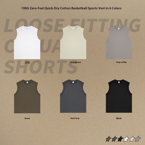 230g <b>Men's</b> Tank Top Cotton Sports Fitness Vest Thickened <b>Base</b> <b>Layer</b> Undershirt Wholesale OEM - Product Image 3