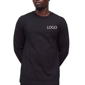 T-shirts personnalisables en gros 2026 pour hommes – Unis, style Hip Hop / Oversize, 100 % coton, manches longues, col rond, respirants, écologiques - Product Image 1