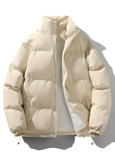 Chaqueta Acolchada de Invierno para Hombre, Ligera, Cálida, con Cierre Frontal, Ropa Exterior Informal para Clima Frío, Abrigo Cómodo para el Día a Día - Product Image 1