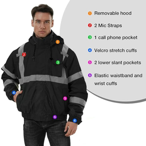 High Quality Workwear Winter Safety <b>Jacket</b> High Visibility Safety Outerwear Manufacturer Wholesale Supply - Product Image 2