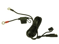 كابل طاقة SPT-2 18AWG مع موصل SAE وصمام 7.5 أمبير وطرف حلقي 6.4 مم بطول 1150 مم من النحاس والبولي فينيل كلوريد لتجميع كابلات السيارات