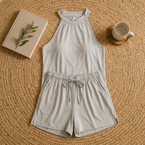 Ensemble de vêtements de détente pour femmes en tricot 95% Tencel 5% Spandex, pyjamas respirants pour femmes, vêtements de détente pour dormir - Product Image 6