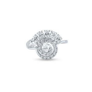 Anillo de Diamantes de Oro con Diseño Abstracto o en Espiral Purecarat - Product Image 5