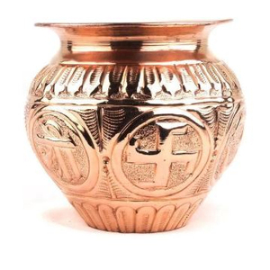 Puja Room Brass Lota Traditional Design Brass Lota Home Puja Essential Elegant Brass Lota for Worship - Product Image 1