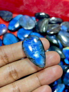 100% piedra preciosa de labradorita Flash azul Natural de alta calidad formas mixtas accesorios de joyería hechos a mano regalo de suministro a granel - Product Image 3