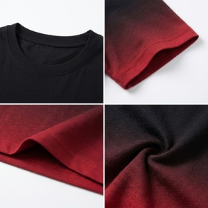 T-shirt bicolore dégradé pour hommes en gros, personnalisable avec logo et marque - Product Image 6