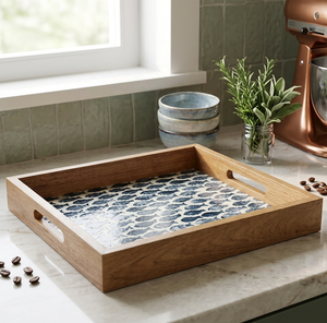 Best Selling High Quality Handcrafted MOP <b>Tray</b> New Serving <b>Tray</b> Beautiful Tea <b>Tray</b> Wooden Decor <b>Tray</b> <b>Table</b> Decor - Product Image 4