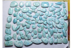 Larimar bleu marine naturel, cabochon, vente en gros pour la fabrication de bijoux, pierres précieuses d'origine éthique, vibrations énergétiques positives. - Product Image 3