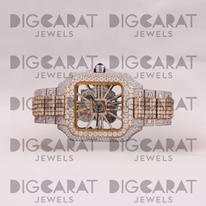 Reloj con Diamantes Cultivados en Laboratorio, el Más Demandado, para Regalo, Fiestas de Lujo y Celebraciones de Aniversario, Disponible a Buen Precio - Product Image 1