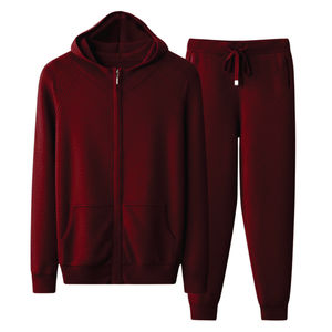 Survêtement de sport décontracté pour homme en polyester, personnalisé par le fabricant OEM, avec sweat à capuche et pantalon de jogging à cordon de serrage, pour la gym et le sport, séchage rapide - Product Image 4