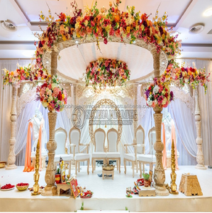 Floral Elegance Durable <b>Wedding</b> Mandap Decor with Fiber Reinforced Plastic - Product Image 1
