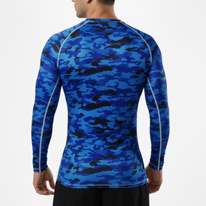 Men Long Sleeve Quick Dry Plus Size <b>Compression</b> <b>Shirts</b> Rash Guard Bjj Rash guard MMA Rash Guards For Sale - Product Image 3