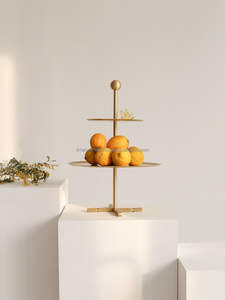 Soporte de pastel elegante de 2 niveles personalizado hecho a mano, bandeja de servicio de latón recién llegada para bodas, fiestas de té alto, herramientas de pastel a granel - Product Image 2