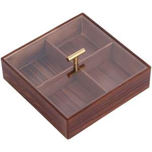 Handmade Eco-Friendly Modern Wooden Dry Fruit <b>Box</b> with Multiple Compartments Perfect for Serving Nuts <b>Sweets</b> and Snacks at Home - Product Image 2