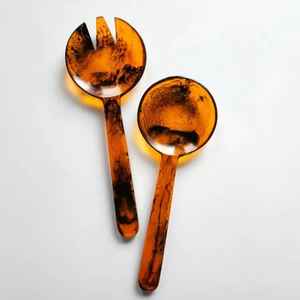 Juego de Servidores de Ensalada de Resina Hechos a Mano con Diseño Moderno, Cuchara para Ensalada Ecológica de Diseño, Juego de Cubiertos de Alta Calidad para Cocina - Product Image 1