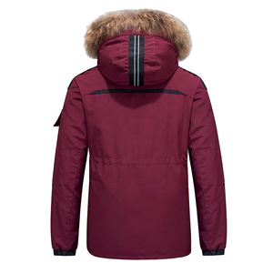 Veste d'hiver chaude pour homme, coupe-vent épais en coton, parka cargo avec capuche amovible, manteau doublé polaire - Product Image 2