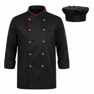 Chaquetas de Chef Personalizadas Unisex de Manga Larga Tejidas para Restaurante, Bar, Cocina, Uniformes de Camarero, Panadería, Cafetería, Poliéster - Product Image 1