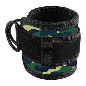 Sangle de cheville double anneau en D pour machine à câble, entraînement de gym, rembourrée en néoprène, réglable, accessoire de fitness pour l'entraînement des jambes, pour femmes - Product Image 4