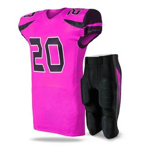Maillot de football américain personnalisé pour adulte, 100 % polyester, coupe ajustée, respirant, séchage rapide, sangle réglable, col en V, transfert thermique - Product Image 1