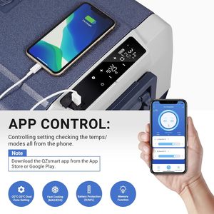 Refrigerador Portátil de 12 Voltios, Nevera para Auto de 53 Cuartos (50L) con Doble Zona, Control por Aplicación, Enfriador con Compresor Eléctrico 12/24V DC - Product Image 2