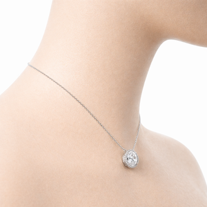 Collar de Diamantes Ovalados Creados en Laboratorio con Certificación IGI, Color DEF, Claridad VS VVS, Plata de Ley 925, Oro Sólido de 14K y 18K, Joyería Fina - Product Image 5