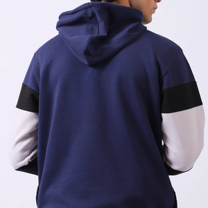 Sweat-shirt à capuche surdimensionné en molleton français de haute qualité avec broderie personnalisée et impression en relief pour homme, teinture unie pour l'hiver - Product Image 5