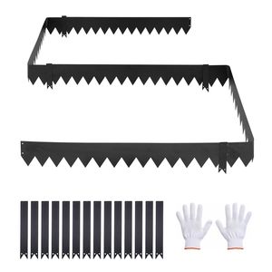 Set di 12 Bordature per Giardino in Acciaio Zincato 40 x 6 Pollici, Robuste Bordure Metalliche con 14 Clip di Montaggio - Product Image 1