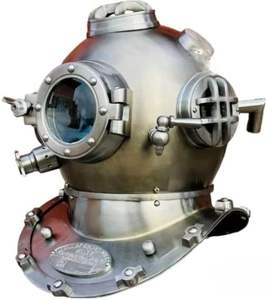 Casco de Buceo Náutico Vintage de Latón - Casco de Buceo Profundo Marca V de la Marina de los Estados Unidos, Decoración para el Hogar, Gris - Product Image 5