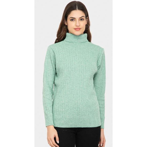 Pull à col roulé en mélange de laine de qualité supérieure, décontracté, automne-hiver, col haut, doux, pull à col montant - Product Image 1