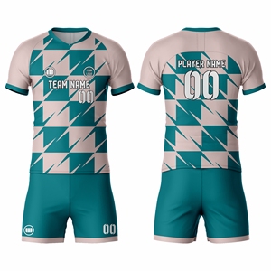 Latest Soccer Jersey Set Custom Football Uniform Teamwear Breathable Lightweight Sports Apparel Custom Team Name Front Wholesale - Product Image 1