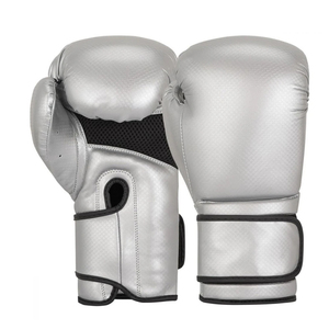 Guantes de boxeo personalizados y cómodos para adultos, de cuero vacuno profesional con impresión de logotipo personalizado para uso en exteriores, precio económico. - Product Image 1