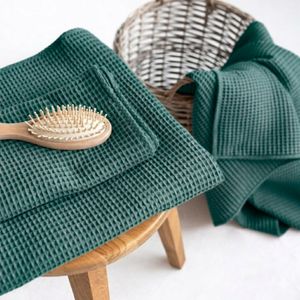 Scarab Aura Waffle Weave 100% Cotton Bath Towel Soft Lightweight Quick Dry Luxury - Product Image 1