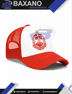 Delta |   Sigma |   Gorra Trucker con Diseño 3D de la Hermandad Theta DST - Gorra Trucker de Primera Calidad con Diseño Rojo y Blanco de la Hermandad DST - Product Image 6
