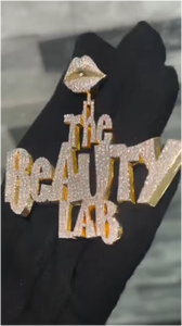 Full <b>Iced</b> <b>Out</b> Hip Hop Moissanite <b>Chain</b> Pendant 925 Silver Custom Letter Name Round Gold Plated Unisex - Product Image 3