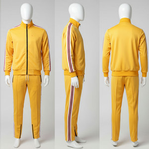 Conjunto Deportivo Econex Unisex Amarillo, Chaqueta Deportiva con Cierre y Cuello Alto, Estilo Deportivo, Transpirable, Color Sólido, 100% Algodón, 2 en 1, Adulto - Product Image 2