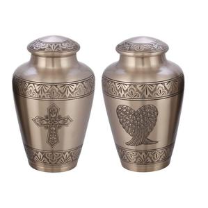 Urne funéraire en métal pour cendres humaines, vente en gros, pot commémoratif, urne de souvenir, récipient funéraire - Product Image 2