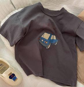 Camisetas y Pantalones Cortos Casuales de Verano para Niños, 100% Algodón, Tejido de Punto, Cuello Redondo, Manga Corta, Ropa Infantil para Niños y Niñas - Product Image 6