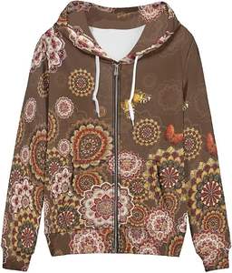 Sweat à capuche en polaire respirant pour femme ROMEO INDUSTRY, design sublimé décontracté automne/hiver, 95% polyester, 5% élasthanne, 260g - Product Image 6