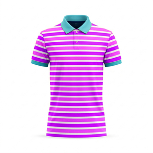 Chemises polo de haute qualité, logo personnalisé, impression par sublimation, 100% polyester, respirantes, uniformes de travail, manches courtes, t-shirts polo - Product Image 3
