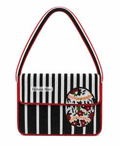 Sac de soirée à rabat perlé avec motif agrumes, sac à bandoulière fait main pour les soirées - Product Image 4