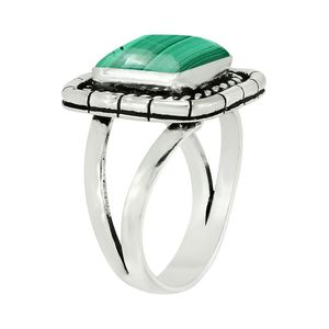 Bague ajustable en malachite verte naturelle, pierre précieuse authentique, pierre de naissance de mai - Product Image 4