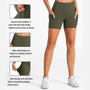 ชุดโยคะขาสั้นพร้อมผ้าสไปเด็กซ์ยืดหยุ่นสำหรับผู้หญิง - Product Image 6