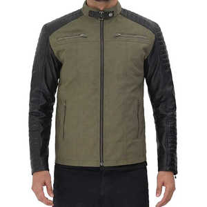 Veste en cuir de vache respirante pour homme de haute qualité, fermeture éclair, manches longues, style tendance pour l'hiver - Product Image 1