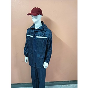 Imperméable unisexe en PVC et nylon 190T pour une personne – Veste et pantalon durables pour moto/électromobile - Product Image 5